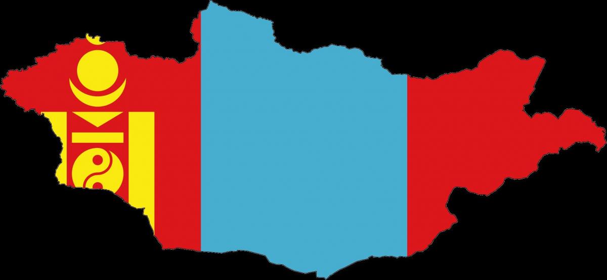 karte Mongolijas karogu