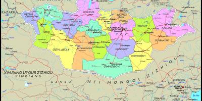 Fiziskās karte Mongolija