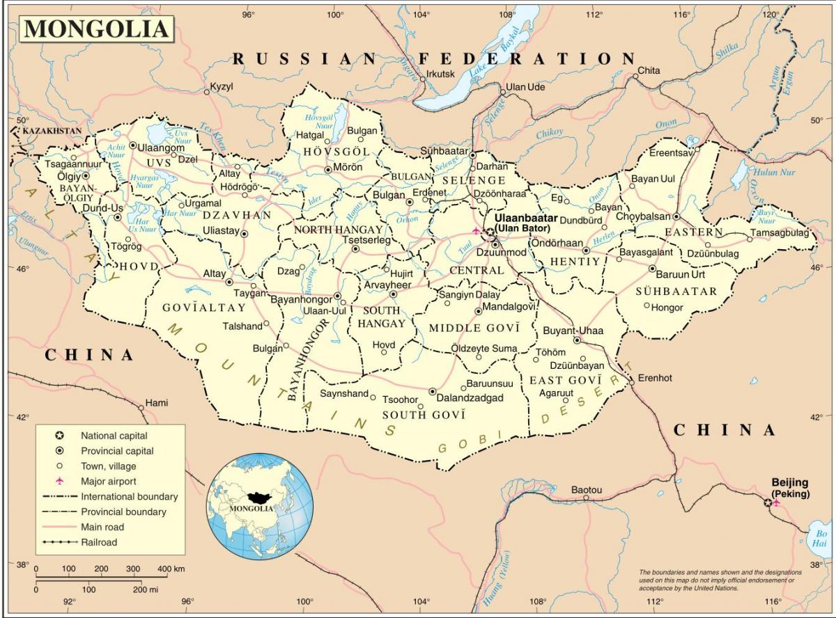 Mongolijas valsts karti