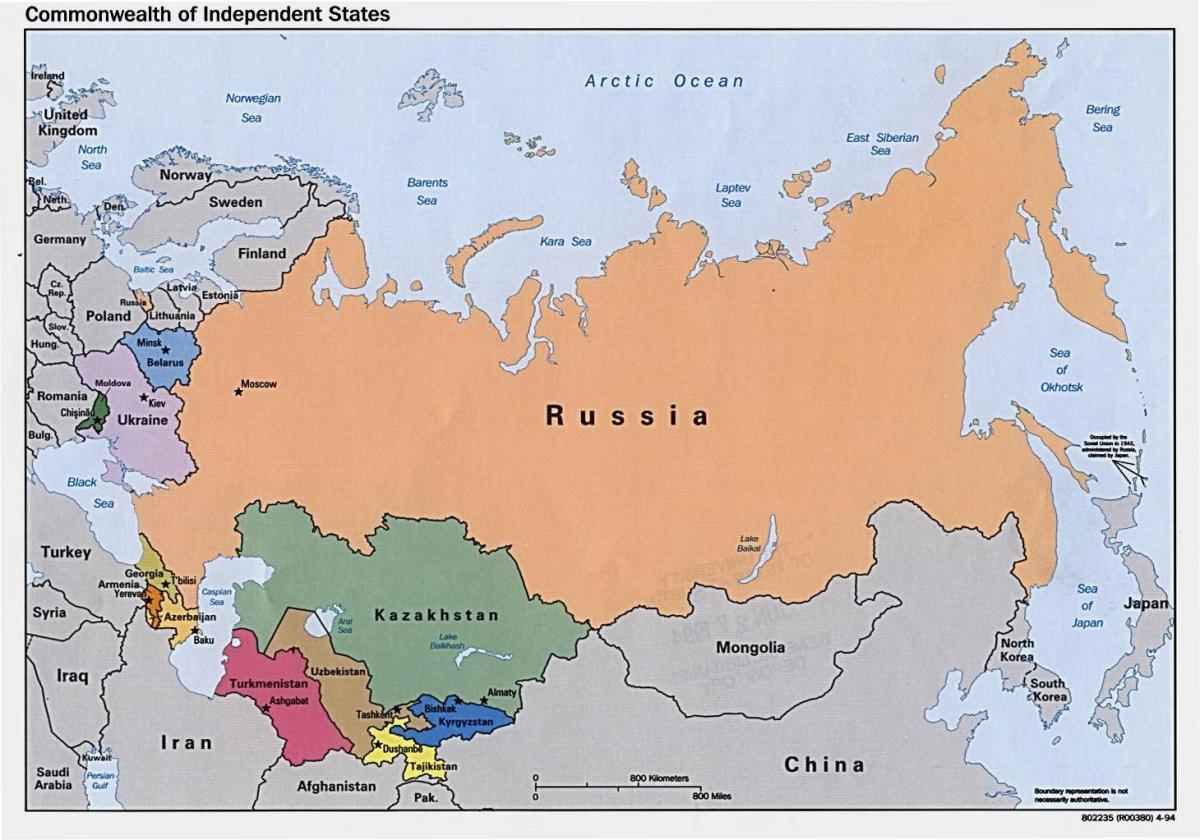karte krievija Mongolija
