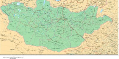 Karte Mongolija ceļu
