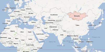 Karte Mongolija kartes āzijā