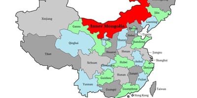 Karte Mongolija reģionā