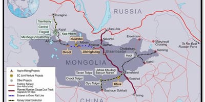 Mongolijas dzelzceļa kartes
