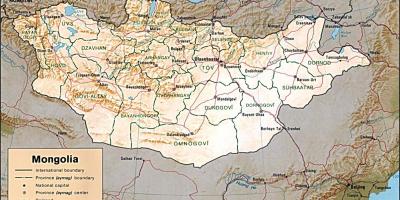 Mongolija ģeogrāfiskās kartes